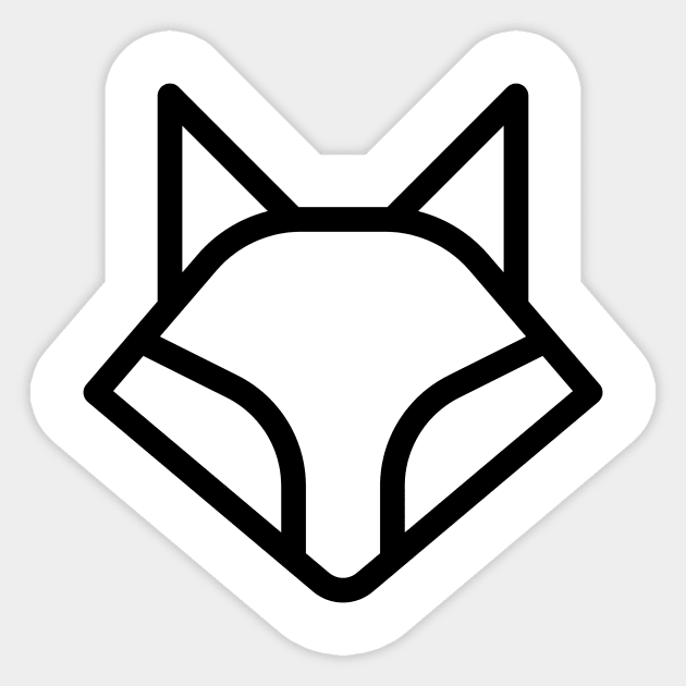 Fox, black line Sticker by Mixserdesign